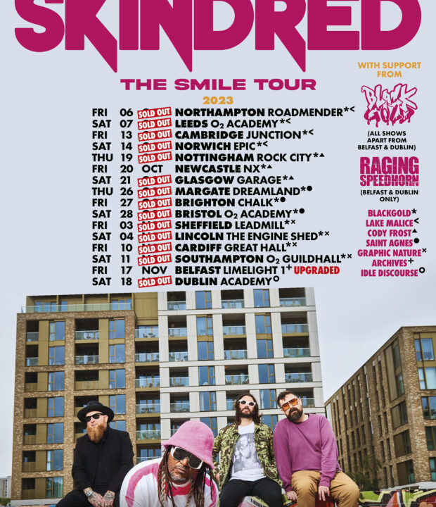 Skindred 2023 tour A3 poster2